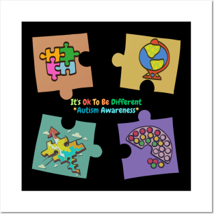 It's Ok To Be Different *Autism Awareness* Posters and Art